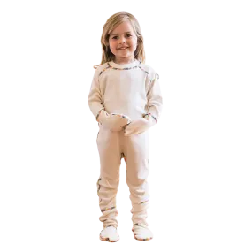 100% Organic Cotton Eczema Sleepsuit for Kids with Scratch Mitts and Footies