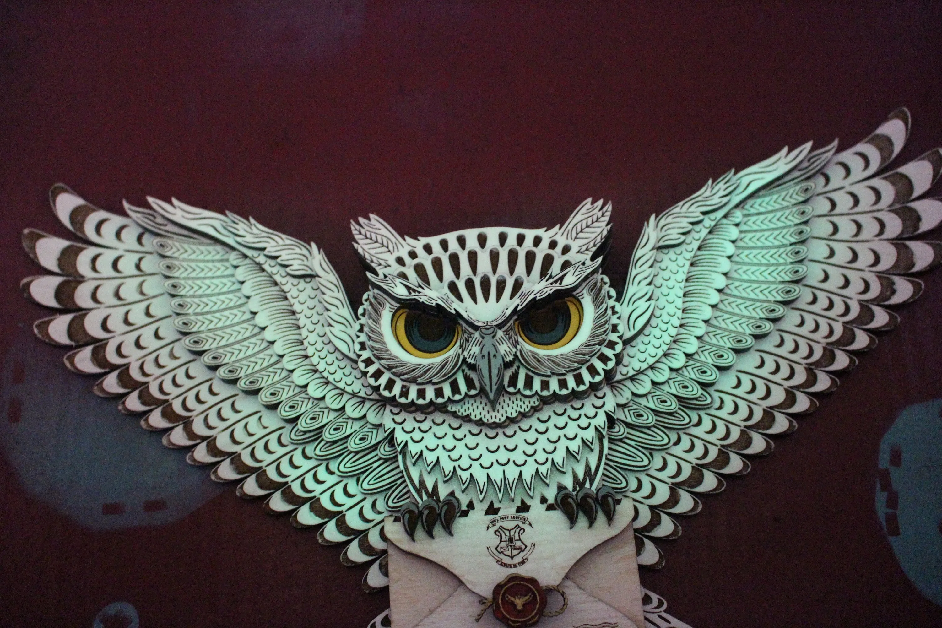 12 layered Mandala Mail delivery Owl