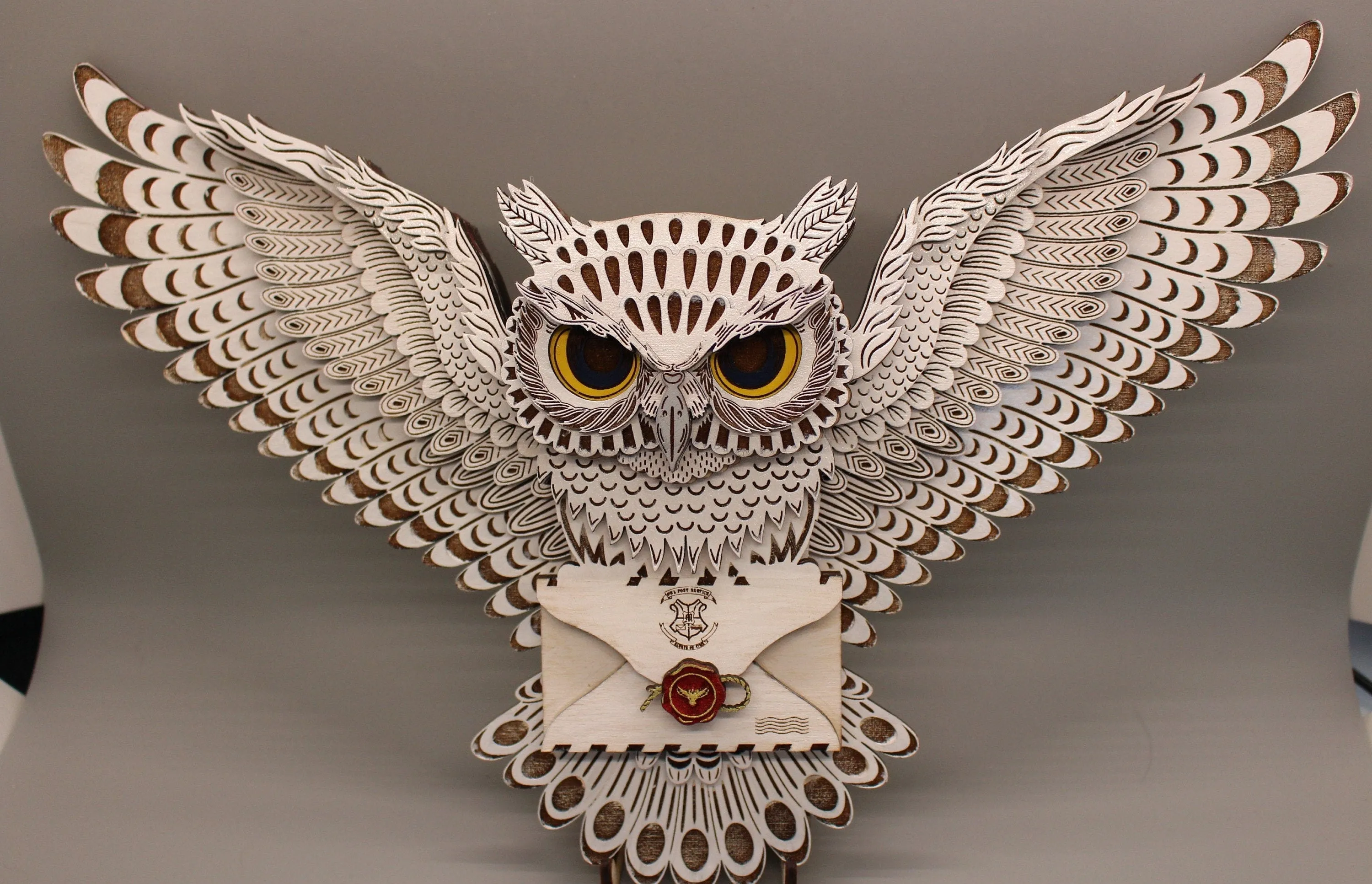 12 layered Mandala Mail delivery Owl