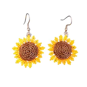 2D Sunflower w/ HYPO Allergenic Earwires