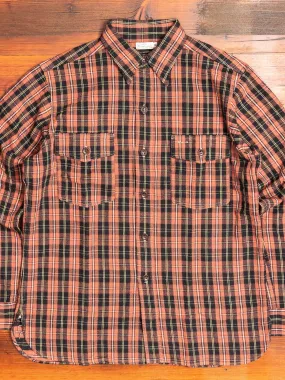 3022 Brushed Flannel Shirt in Salmon