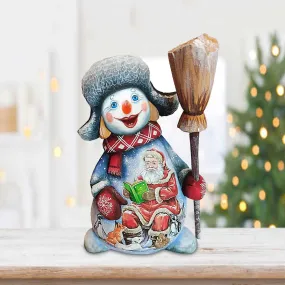 A Christmas Story Snowman Hand-Painted Wood Carved Masterpiece by G DeBrekht - Christmas Santa Snowman Decor - 2821589