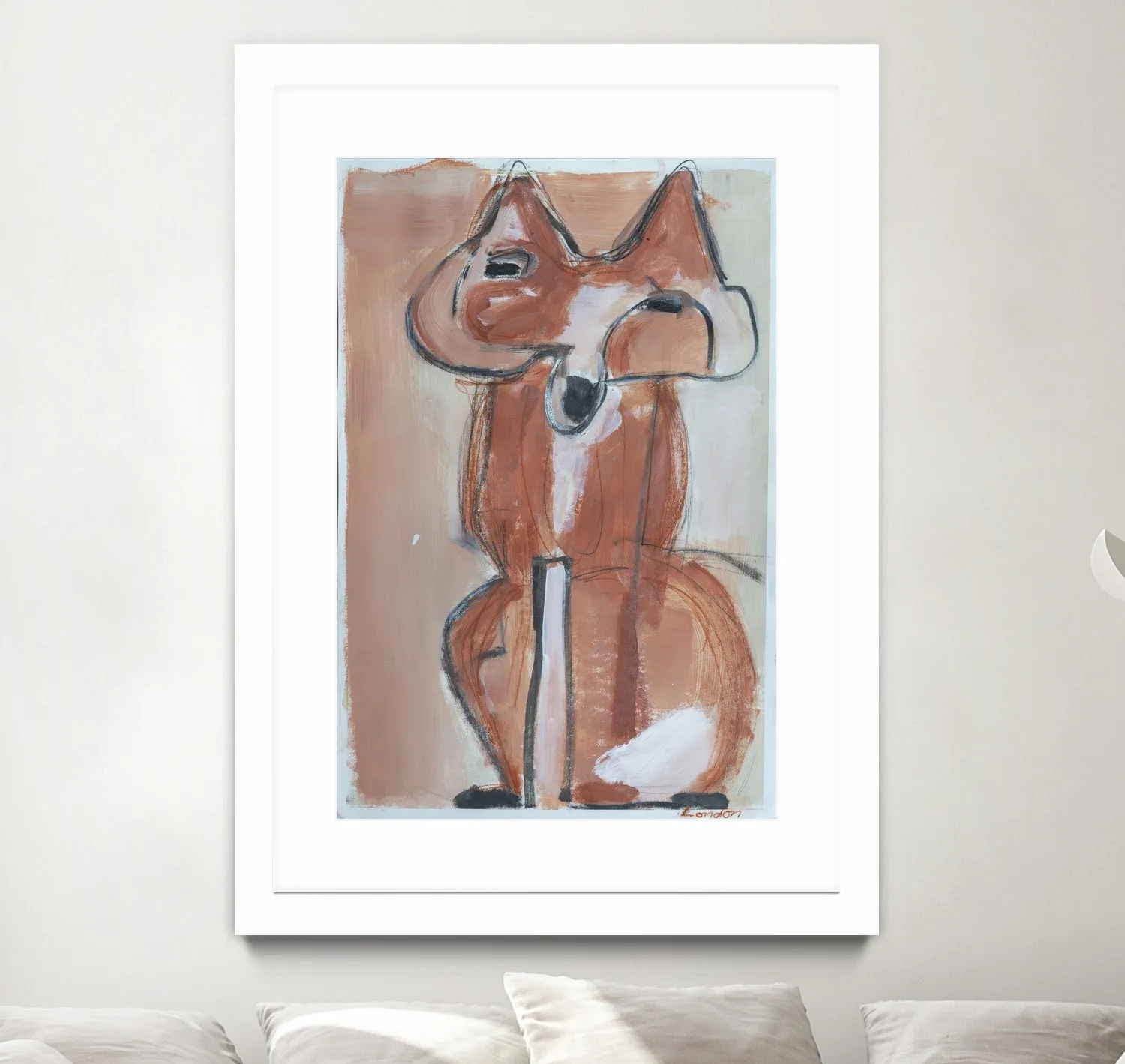 Abstract red fox