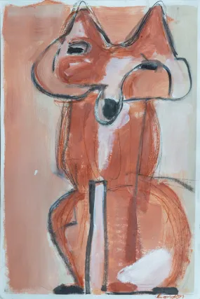 Abstract red fox