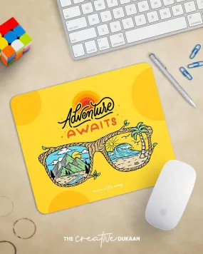 Adventure awaits travel creative mousepad