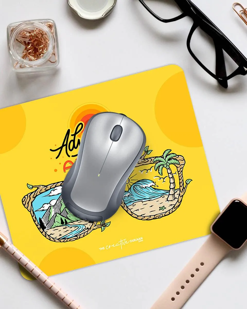 Adventure awaits travel creative mousepad