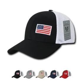 America USA Flag Aero Foam Flex Hats - A08