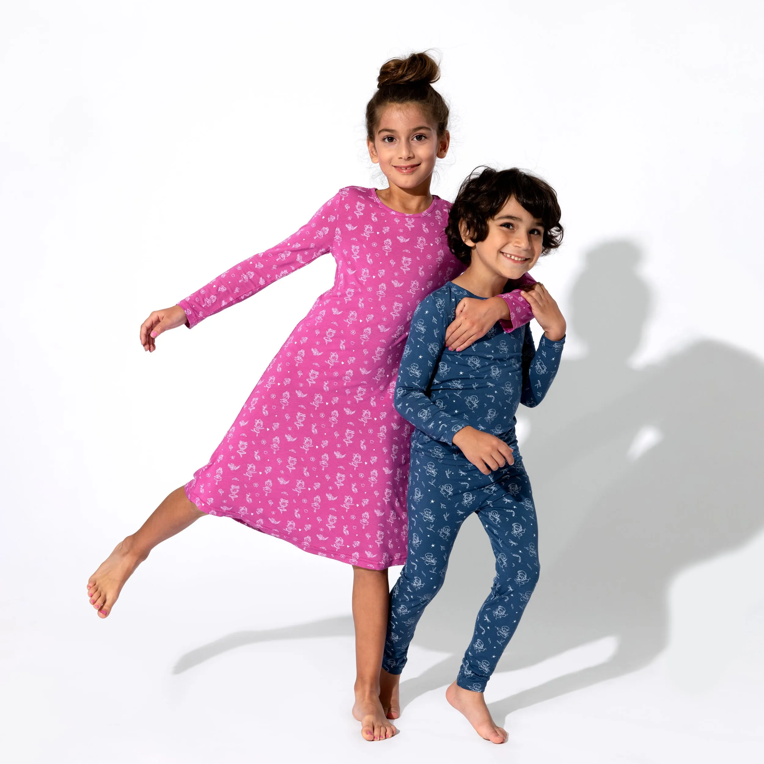 Ballerina Bamboo Girls' Long Sleeve Dress