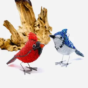 Beaded Bird Ornament, Cardinal