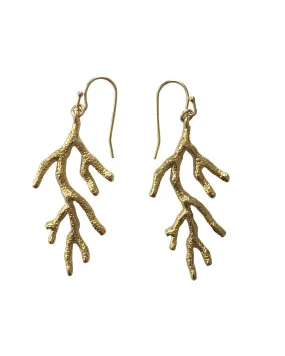 Branch Shaped Gold Earrings IPE002