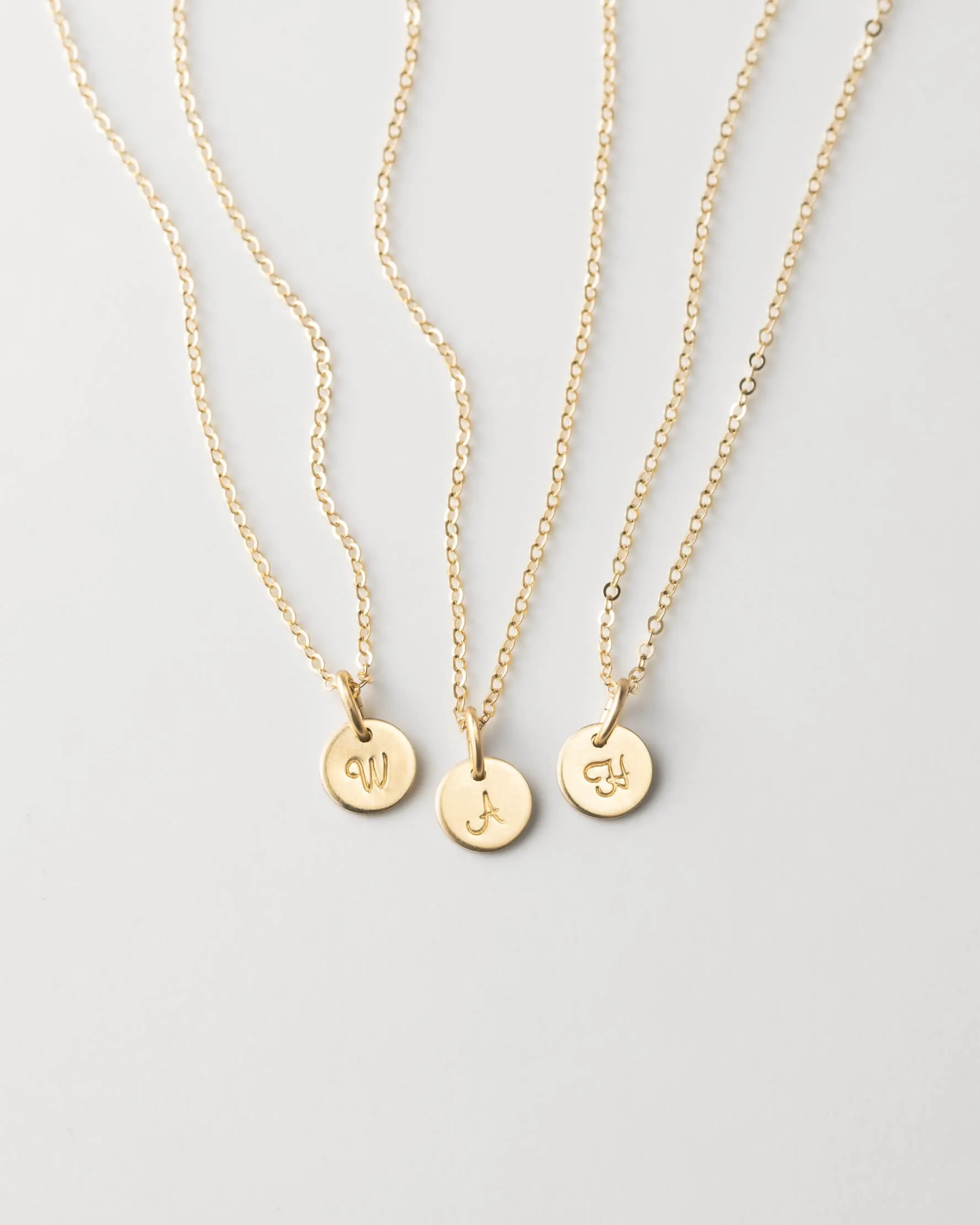 Bridesmaid Initial Necklace Set