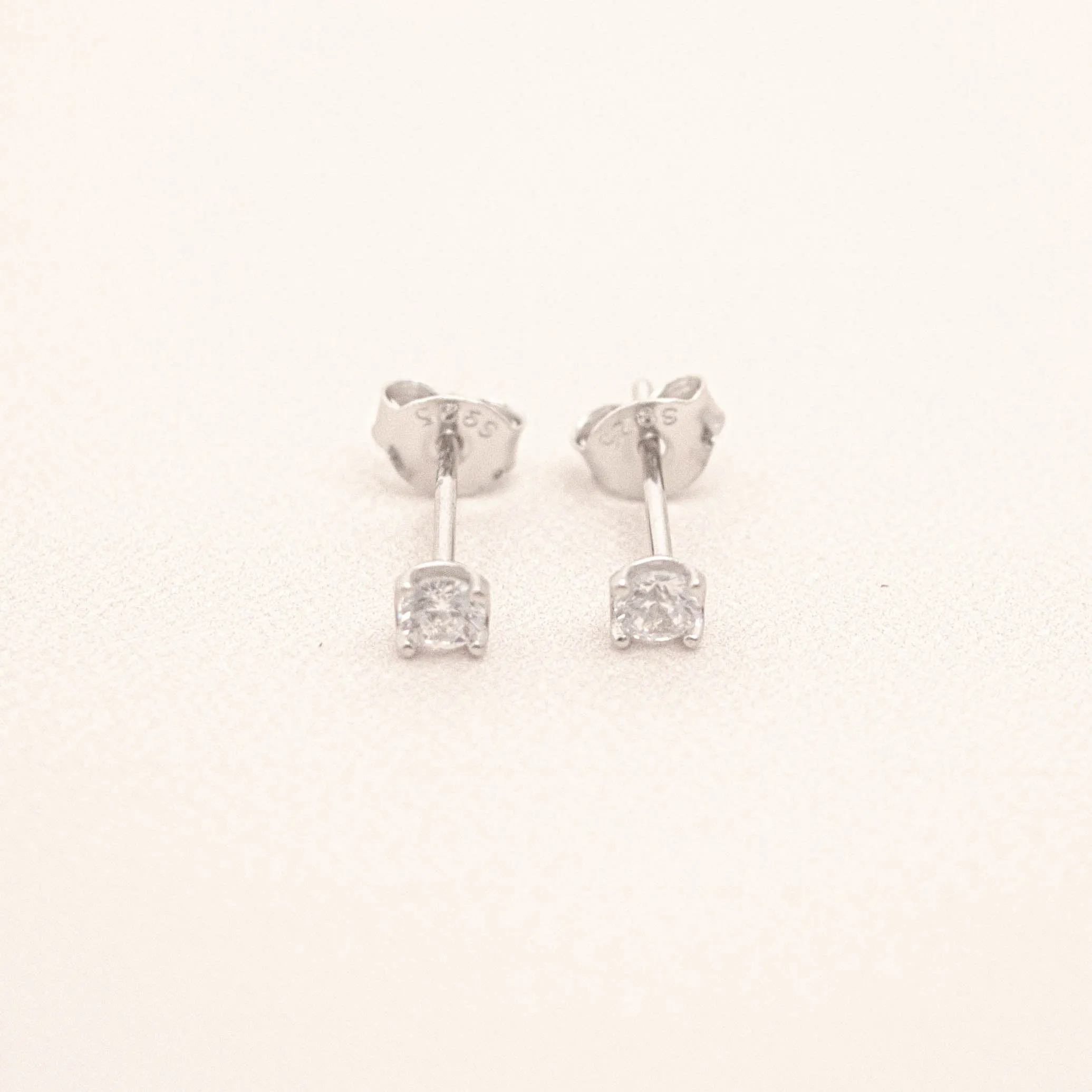 Chantal Solitaire Stud Earrings