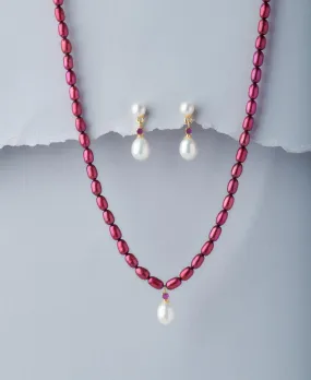 Classic Real Pearl Necklace Set