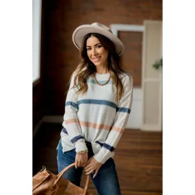 Color Side Slit Sweater