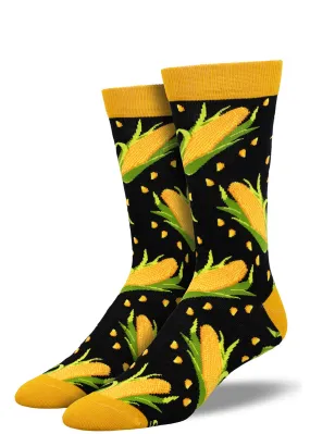 Corn on the Cob Men's Bamboo Socks