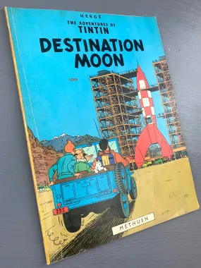 Destination Moon - Tintin 1974 Methuen 1st UK Paperback Edition Book