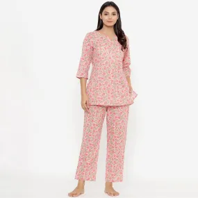 Flowers on Pink Loungewear