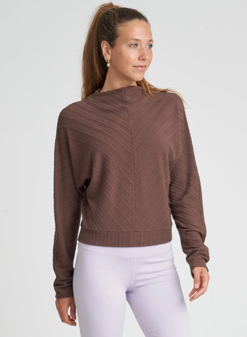 Funnel Neck Dolman Sweater