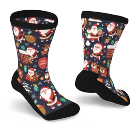 Here Comes Santa Non-Binding Diabetic Socks