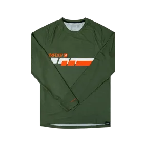 Long Sleeve Lite Jersey - Pro Race Olive/Orange