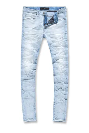 Ross - Ace Crinkled Denim (Iced White)