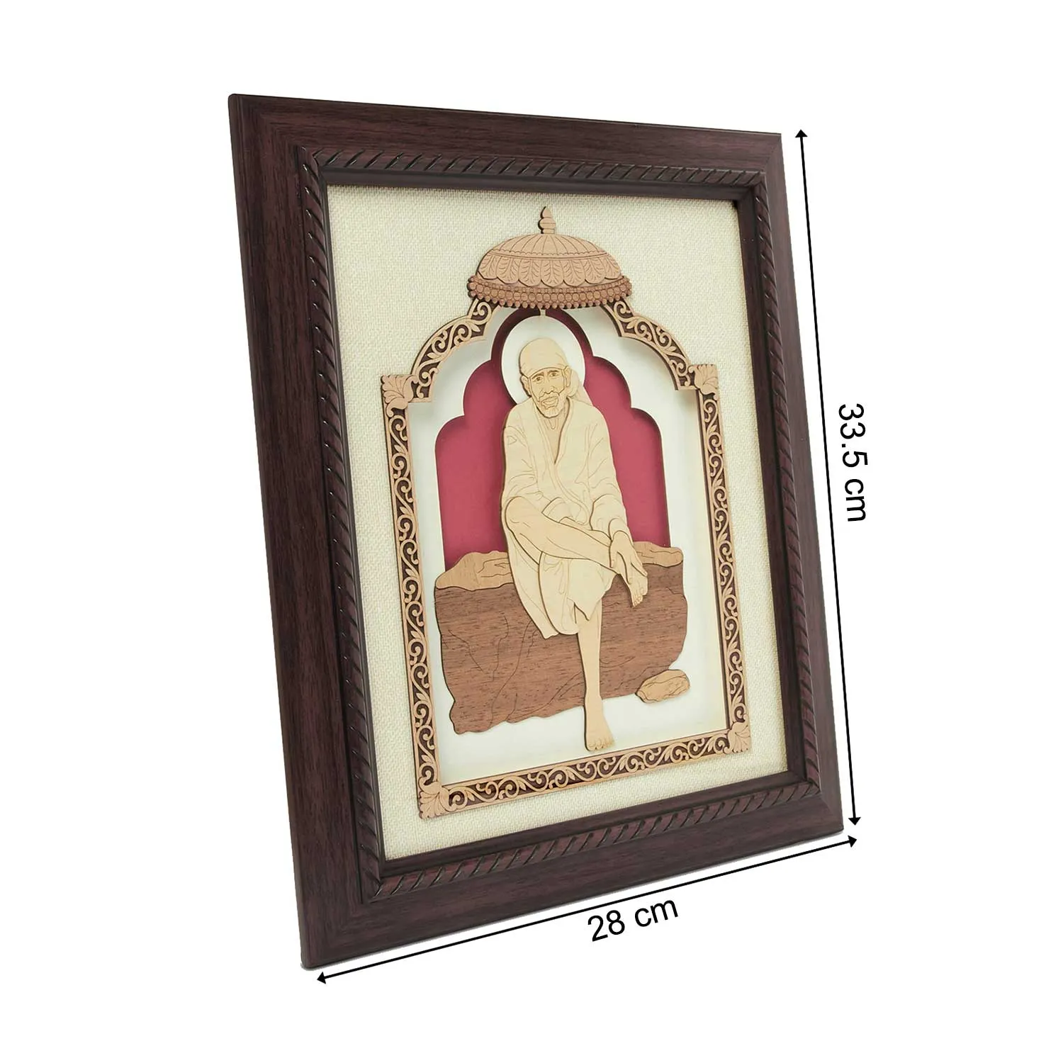 Saibaba Wood Art Frame 11 in x 13 in