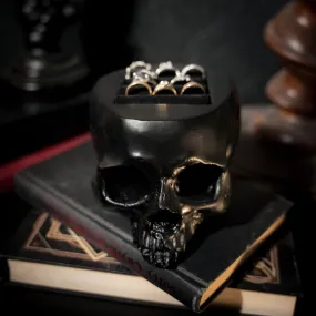 Skull Ring Holder Ornament - Black Edition